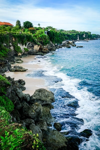 Tegal Wangi Beach cliffs in Bali