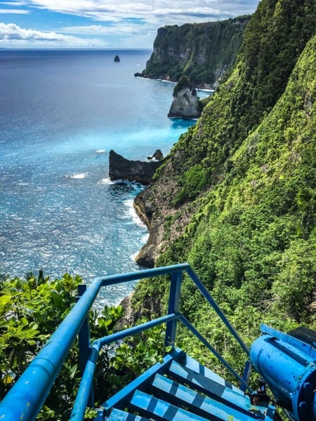 Peguyangan Waterfall Nusa Penida Bali Blue Stairs