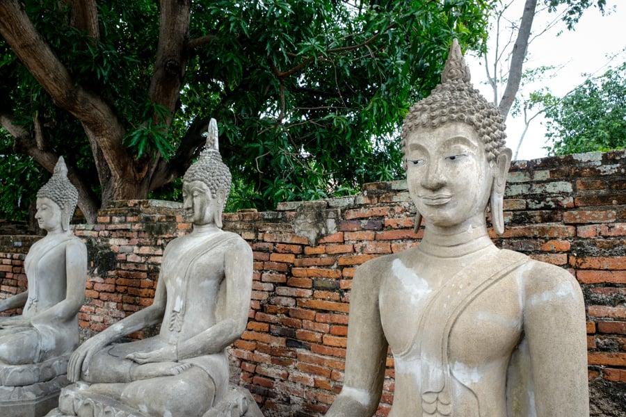 Ayutthaya Ruins Temples Historical Park Bangkok Thailand