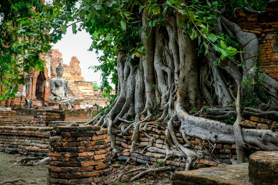 Ayutthaya Ruins Temples Historical Park Bangkok Thailand