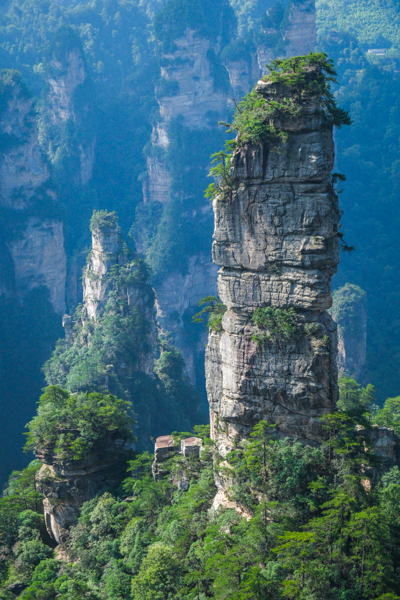 Mossy stone pillars