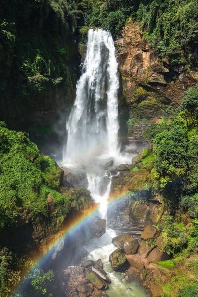 Upper falls at Tengkulese Waterfall in Ruteng