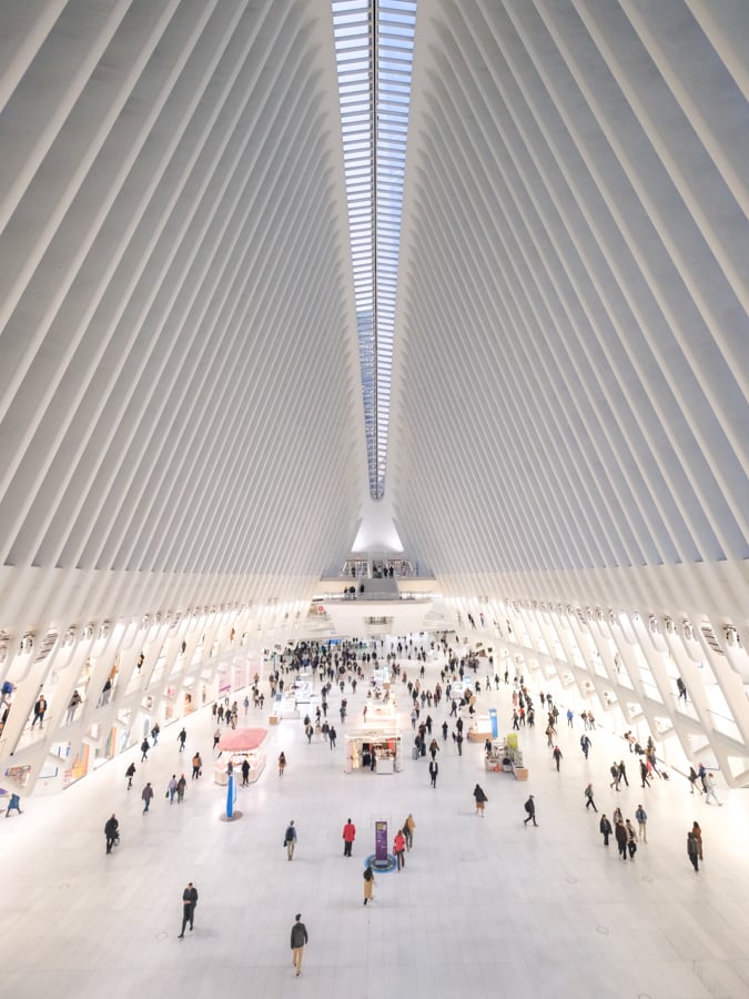 Oculus Plaza shopping mall at the World Trade Center