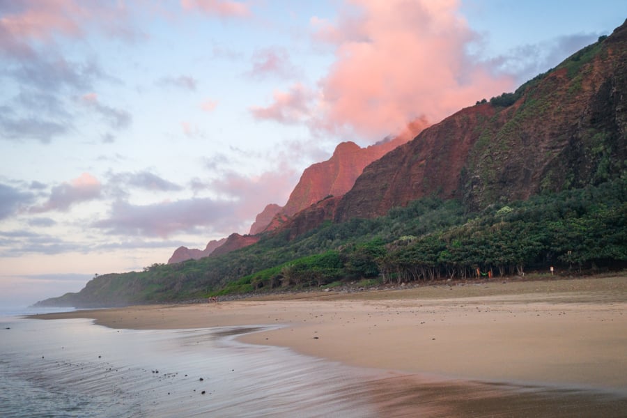 Red clouds in the sunset