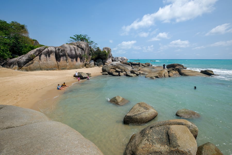 Turun Aban beach on Bangka island in Sumatra, Indonesia