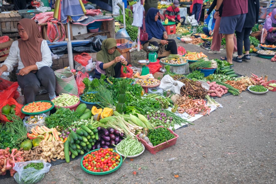 Traditional market in Pangkal Pinang