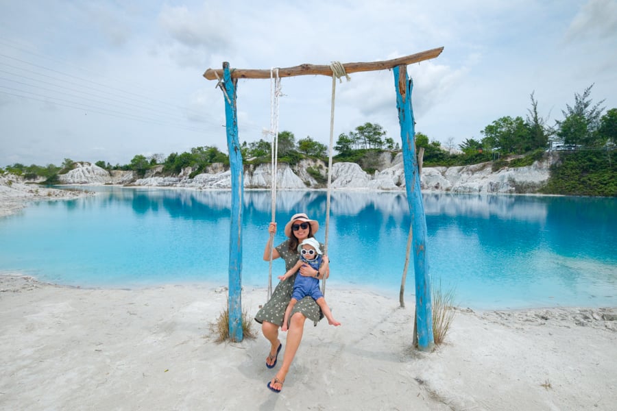Swing at Kaolin Lake in Bangka