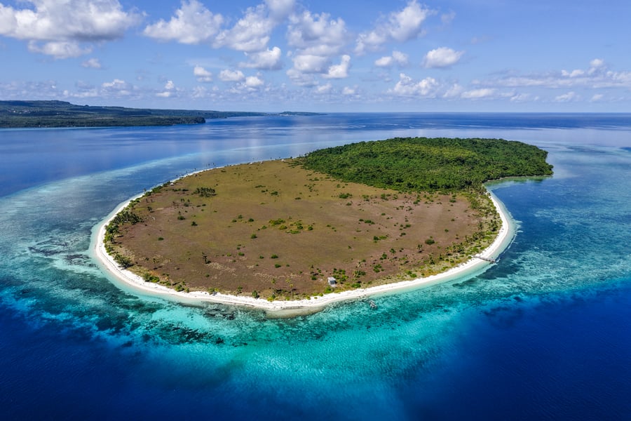 Drone pic of Liwutonkidi island in Buton