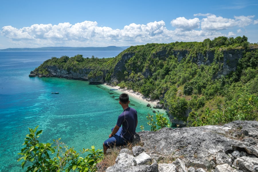 Napang Sangia beach cliff in Buton Sulawesi