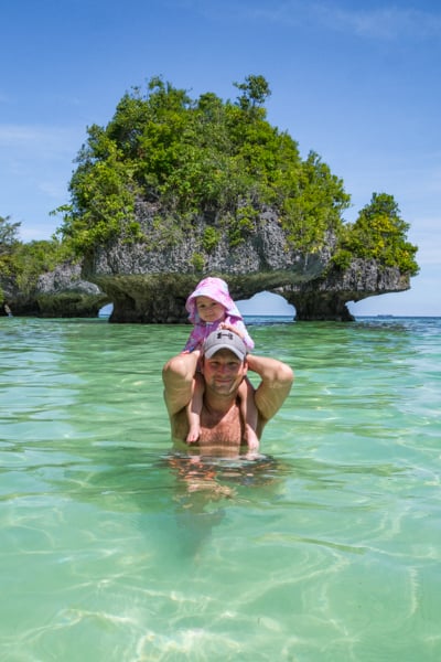 Swimming at Bahari Beach in Buton Sulawesi