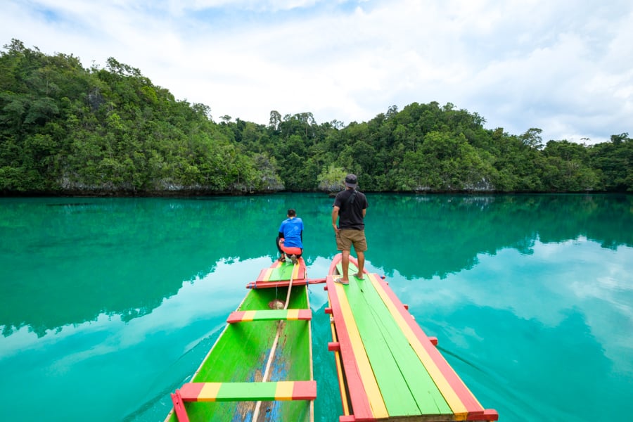Boat at Liwu Wandala lake