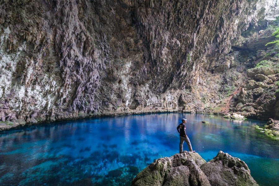 Koo cave and blue pool at Muna island in Sulawesi