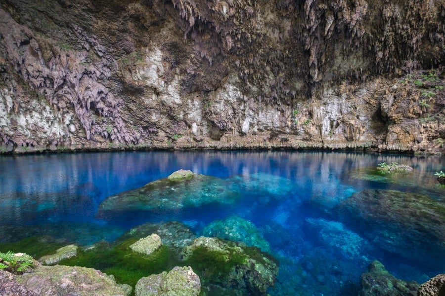 Koo cave and blue pool at Muna island in Sulawesi