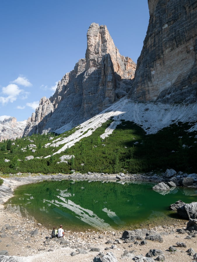 Lago di Lagazuoi lake best hikes in the Dolomites of Italy