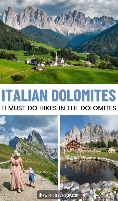 Pinterest best hikes in the Dolomites of Italy